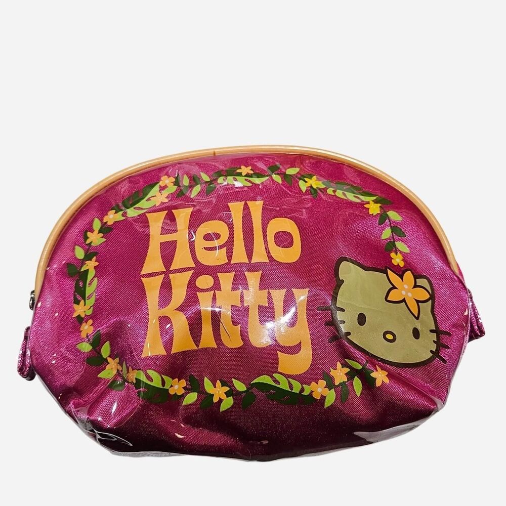 y2k hello kitty sanrio pink makeup bag